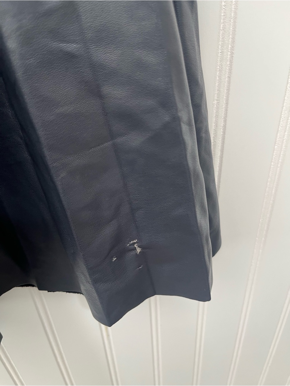 Navy Textured Button Jacket with Navy Pleated Midi Skirt - Picture 9 of 11